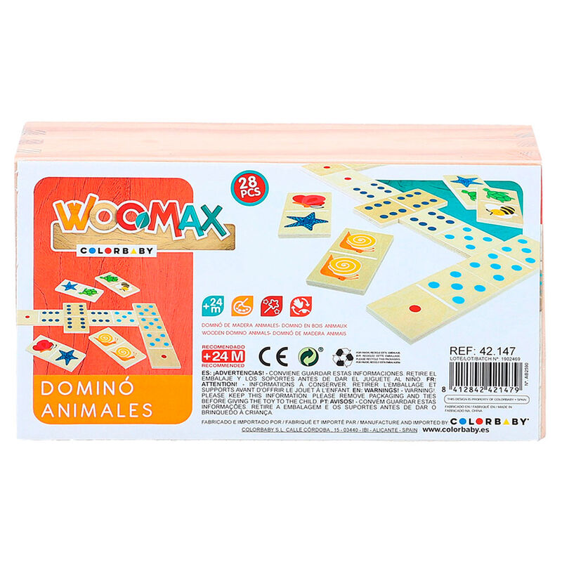Animals dominoes wood 29pcs