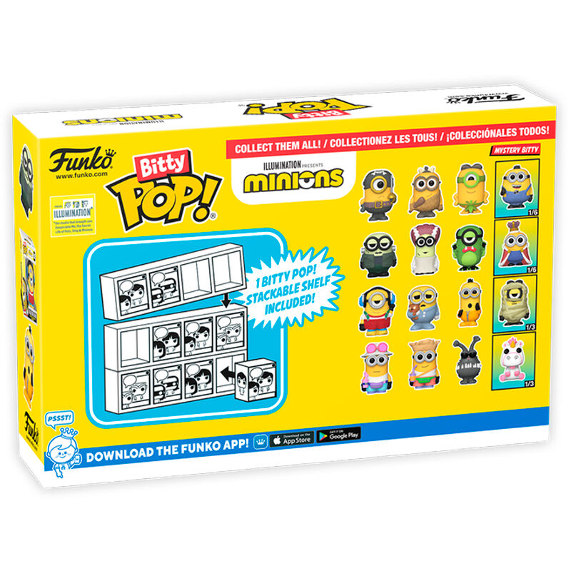 Blister 4 figures Bitty POP Minions Series 4
