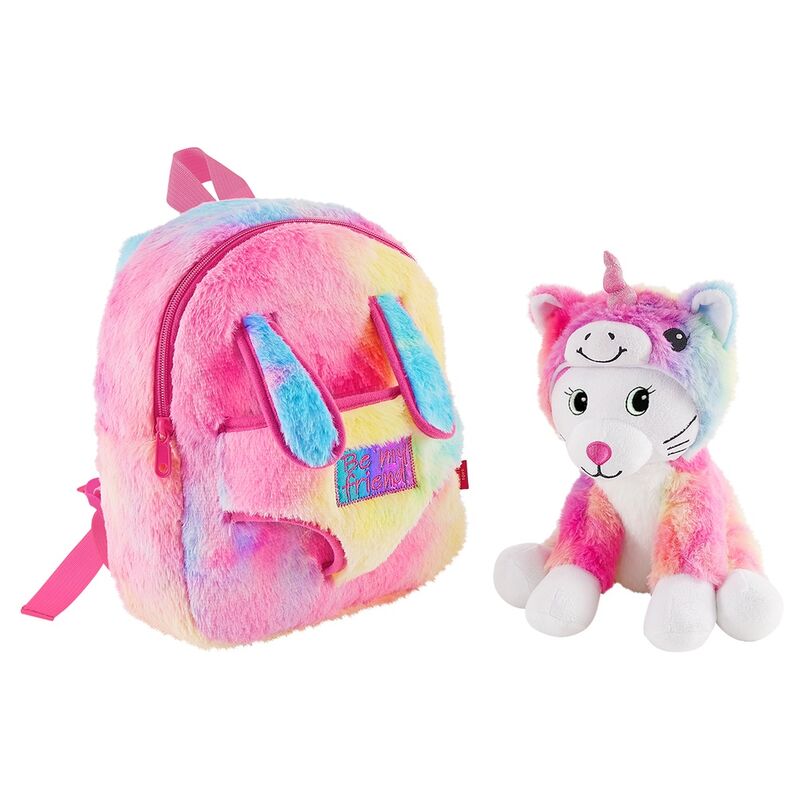 Backpack + plush cat Emi 27cm