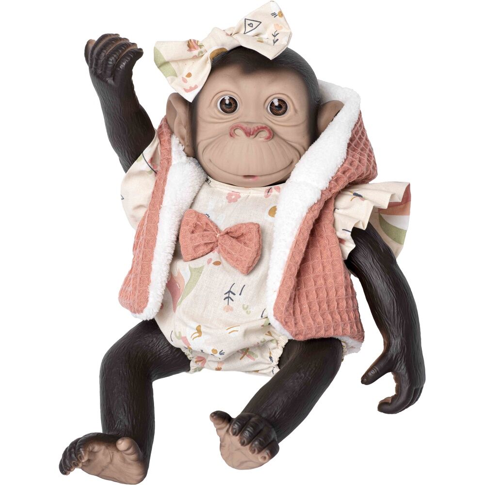 Baby doll reborn monkey romper and waistcoat