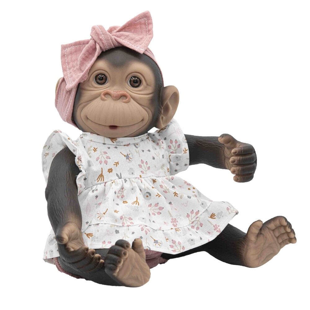 Baby doll reborn monkey pink dress