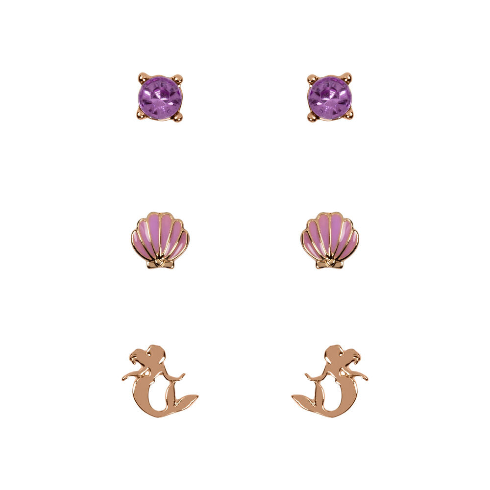 Disney The Little Mermaid Set 3 pairs of earrings