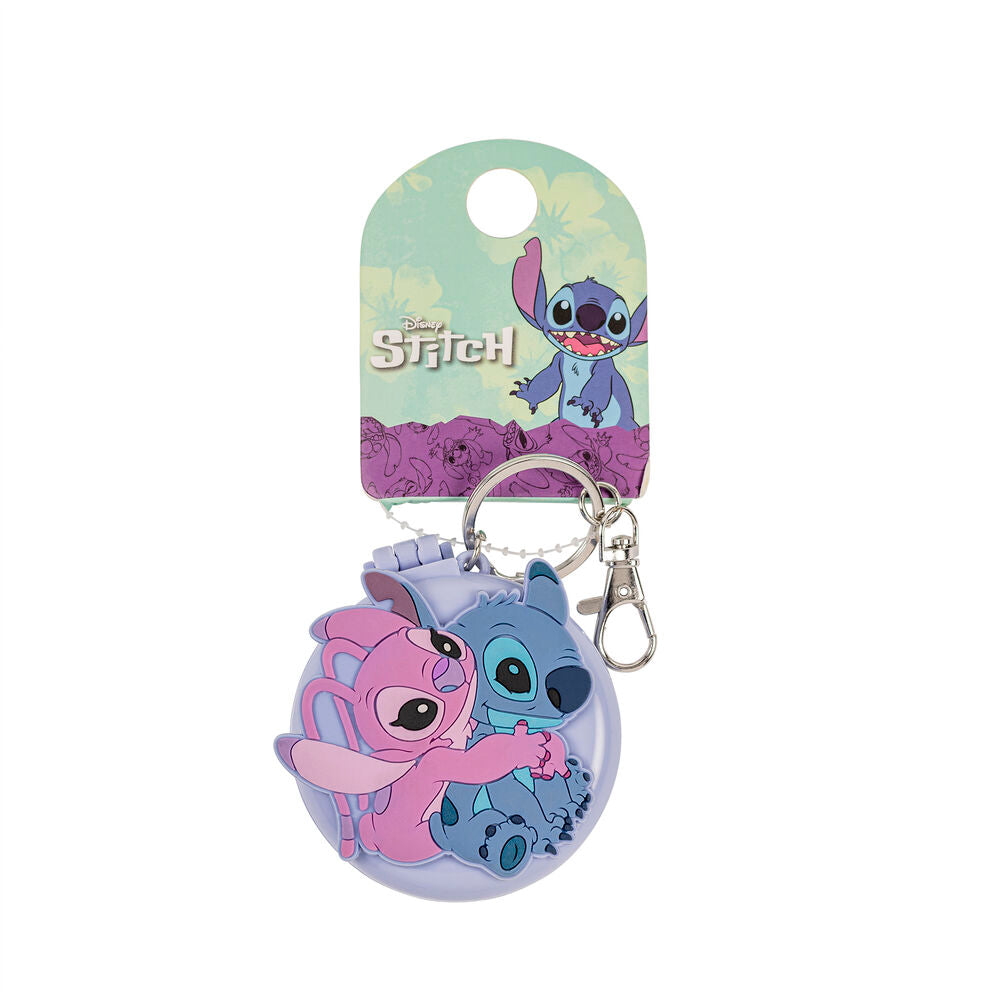 Disney Stitch & Angel Keychain brush and mirror