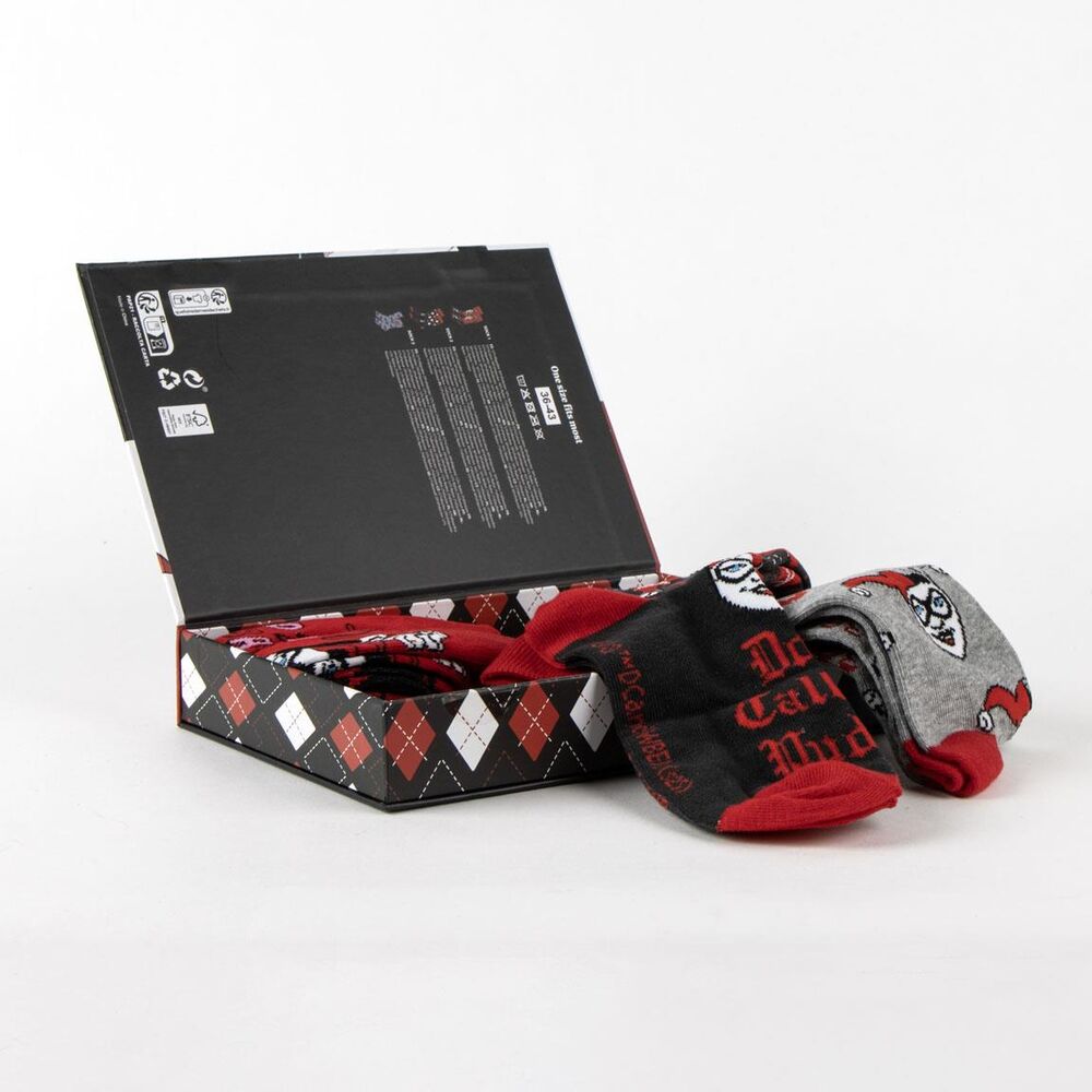 DC Comics Harley Quinn pack 3 adult socks
