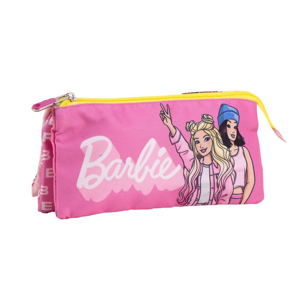 Barbie triple pencil case