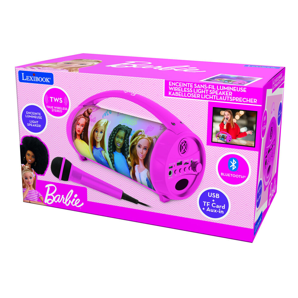 Barbie Illuminated Bluetooth Speaker + Microphone