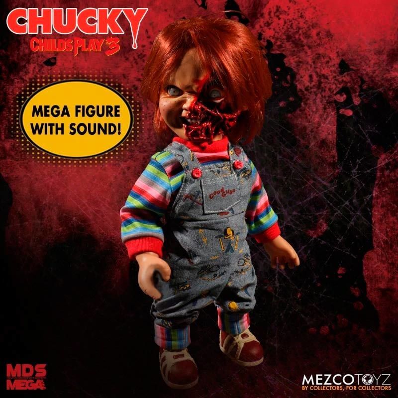 Chucky Childs Play 3 Chucky Pizza Face talking figure 38cm