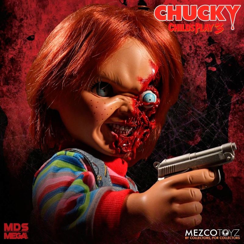 Chucky Childs Play 3 Chucky Pizza Face talking figure 38cm