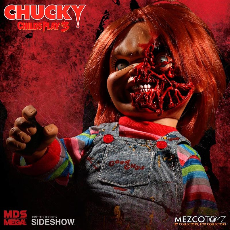 Chucky Childs Play 3 Chucky Pizza Face talking figure 38cm