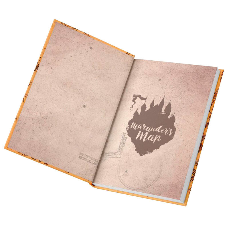Harry Potter Marauders Map notebook with light