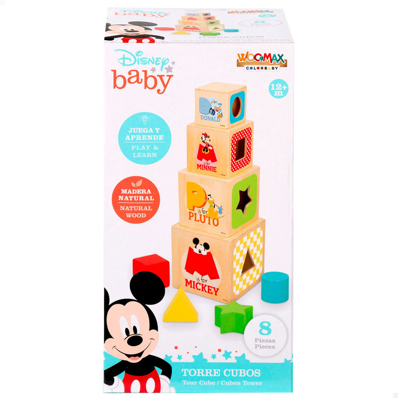 Disney wooden cubes tower