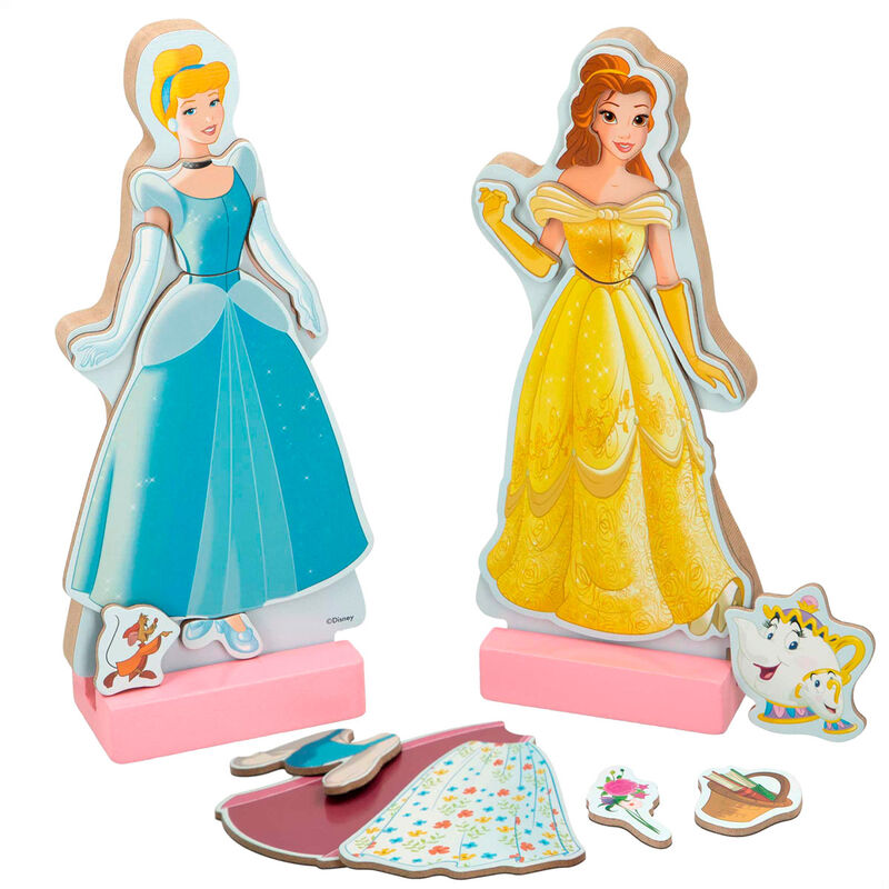 Disney Princess dresses wooden magnetic set