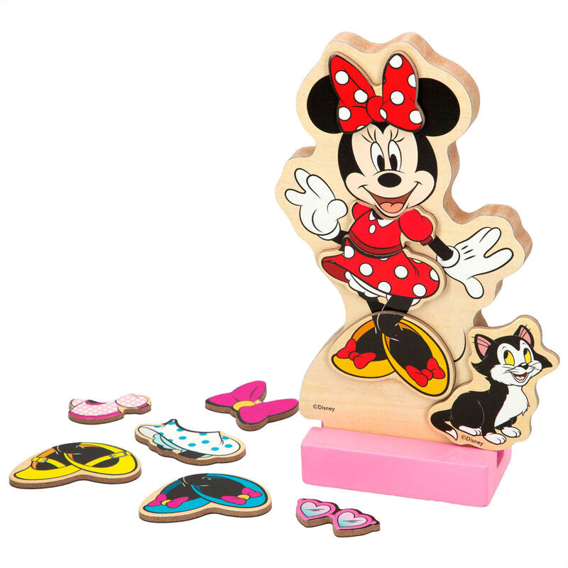 Disney Minnie dresses wooden magnetic set