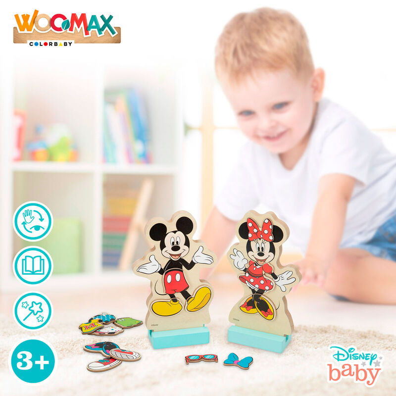 Disney Minnie dresses wooden magnetic set