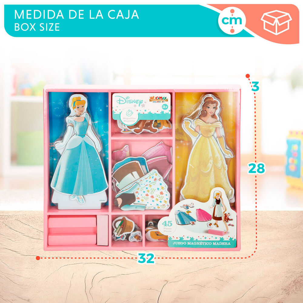Disney Princess dresses wooden magnetic set