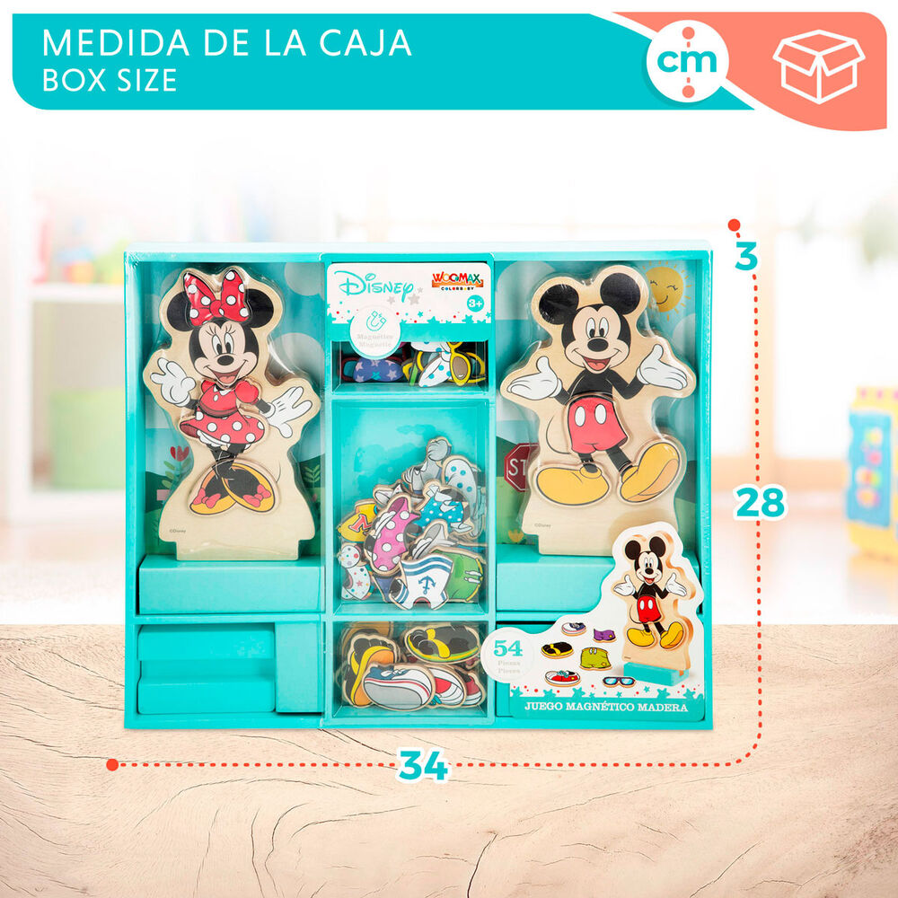 Disney Minnie dresses wooden magnetic set