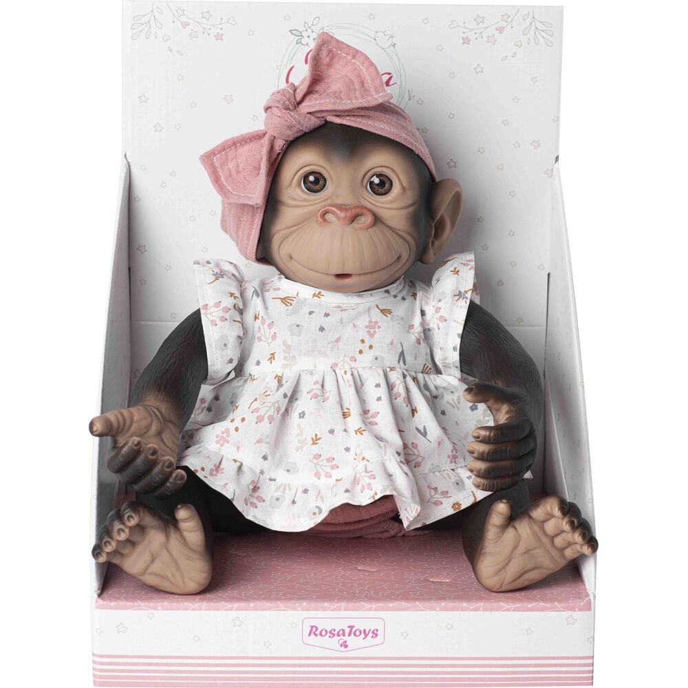Baby doll reborn monkey pink dress