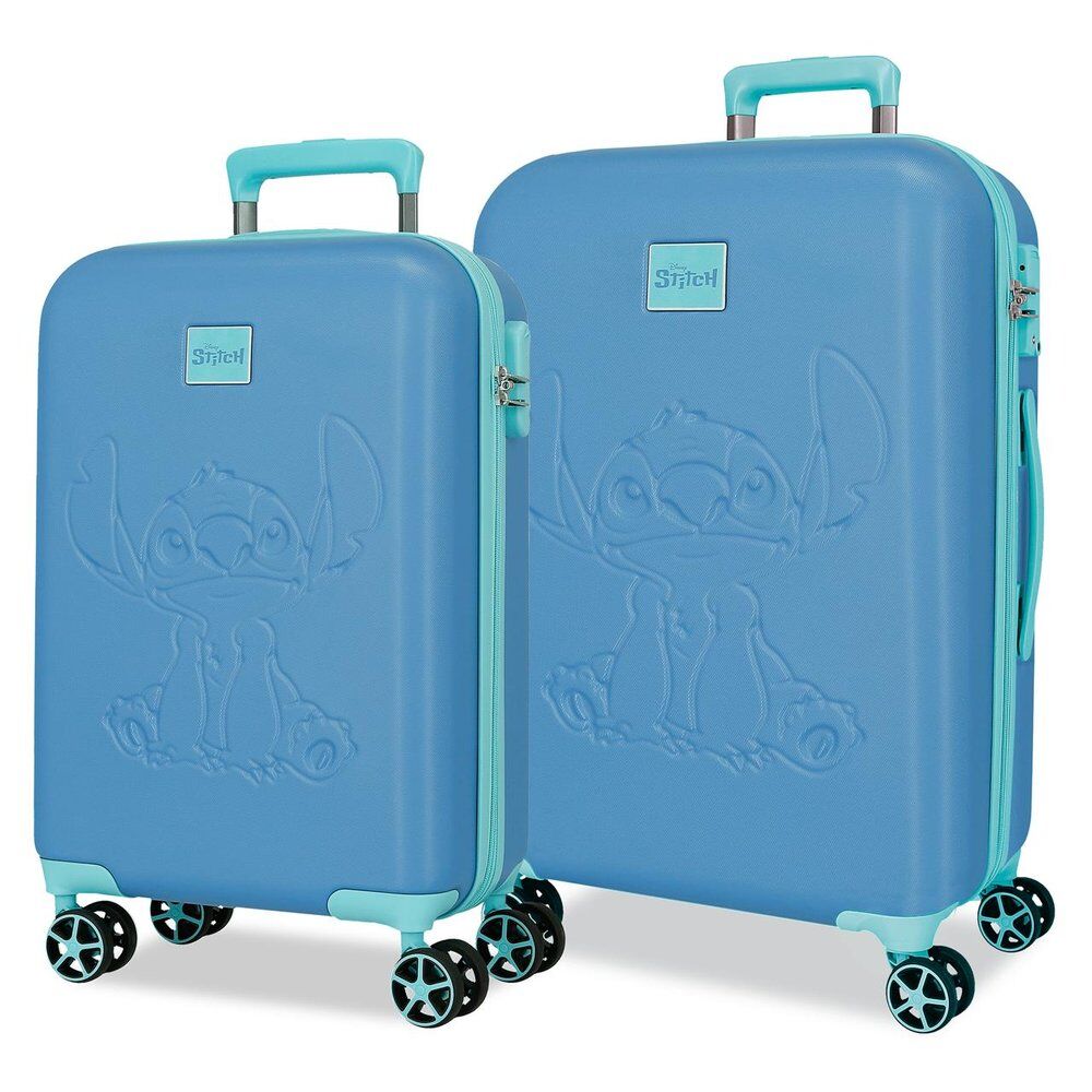 Disney Stitch Blue ABS pack 2 trolley suitcases