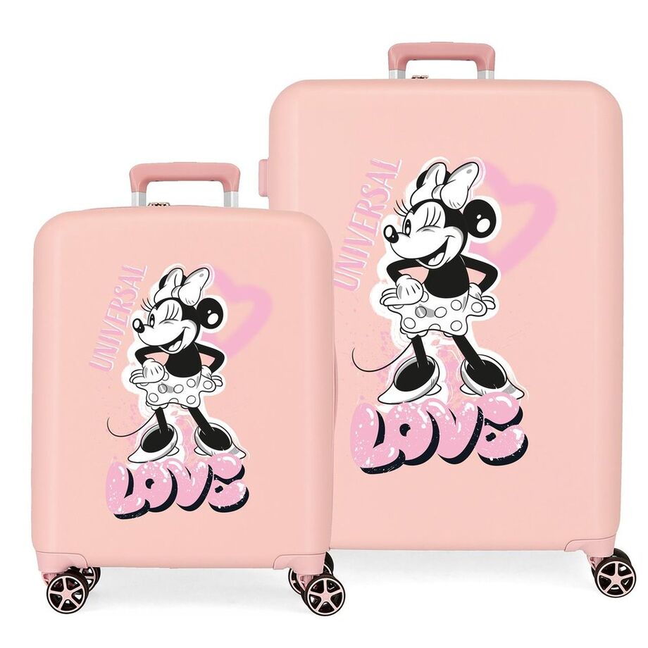 Disney Minnie Heart ABS pack 2 trolley suitcases