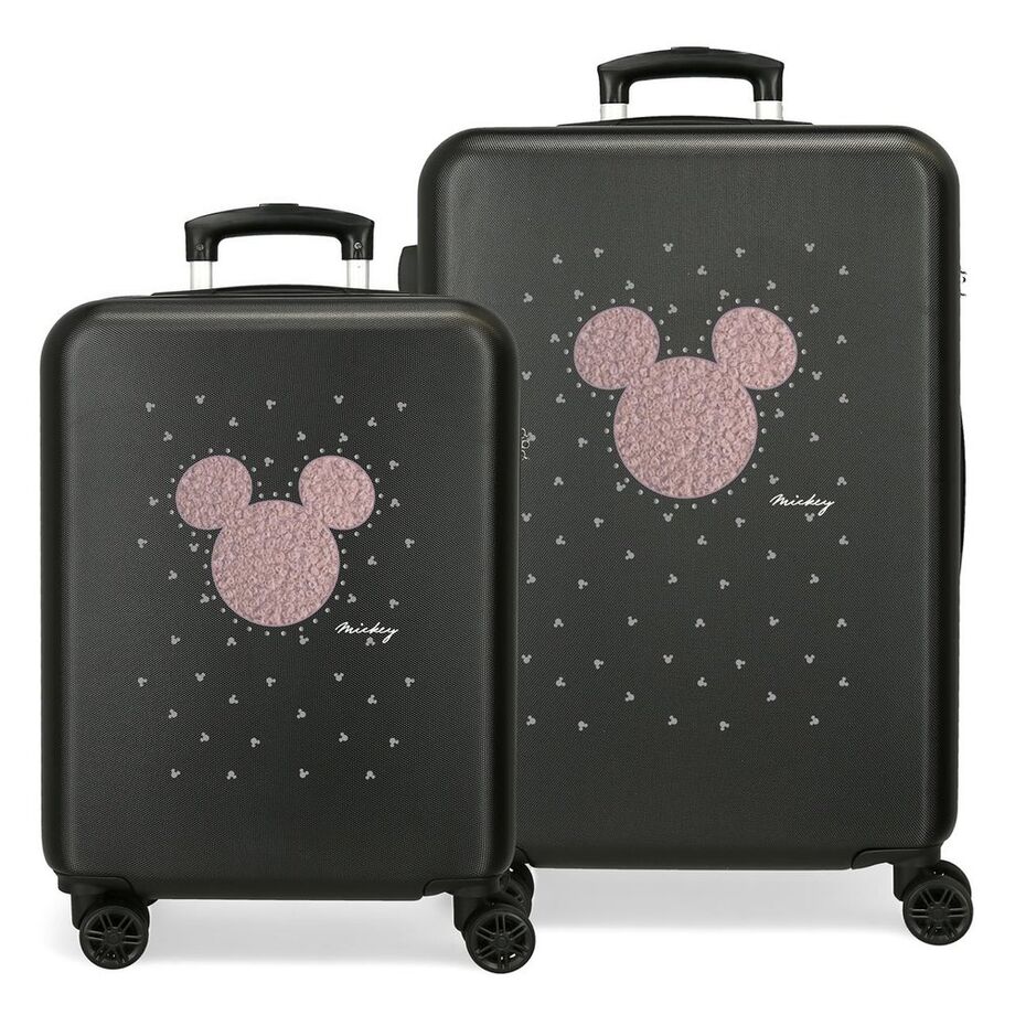 Disney Mickey Stud ABS pack 2 trolley suitcases
