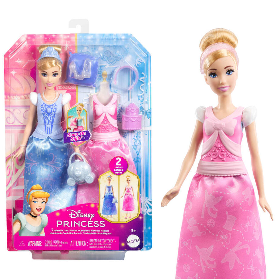 Disney Princess Cinderella 2 in 1 stories doll