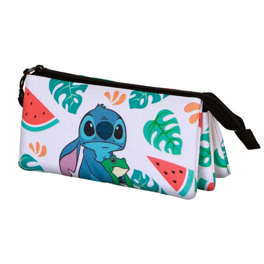 Disney Stitch Frog triple pencil case