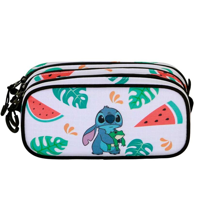 Disney Stitch Frog triple pencil case
