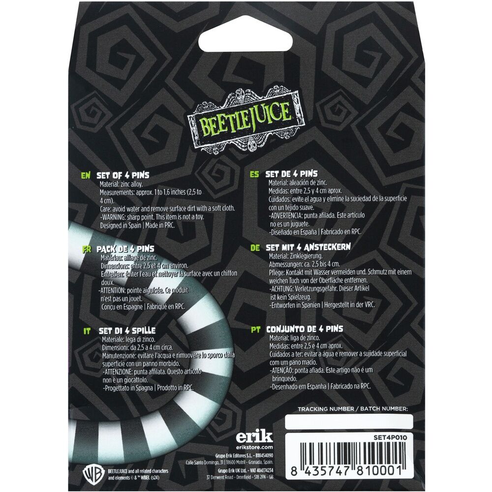 Beetlejuice 4 pin set