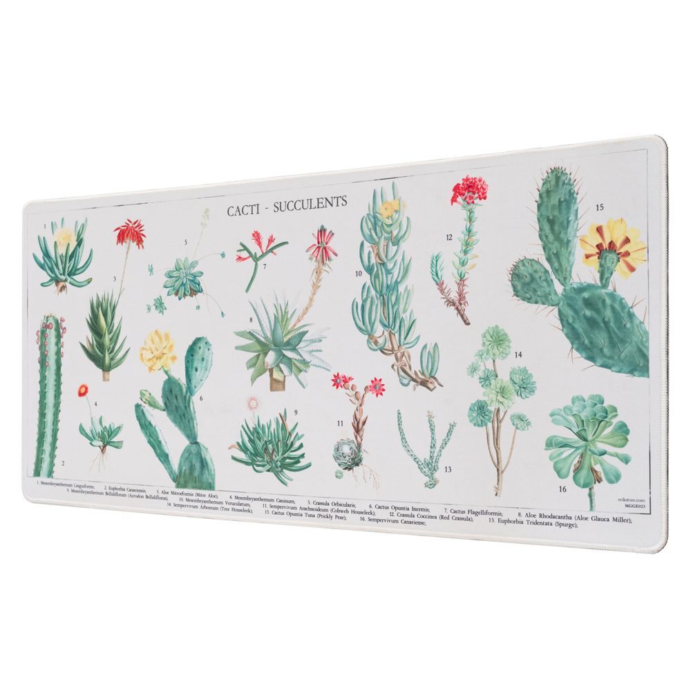 Botanical Cacti gaming desk mat
