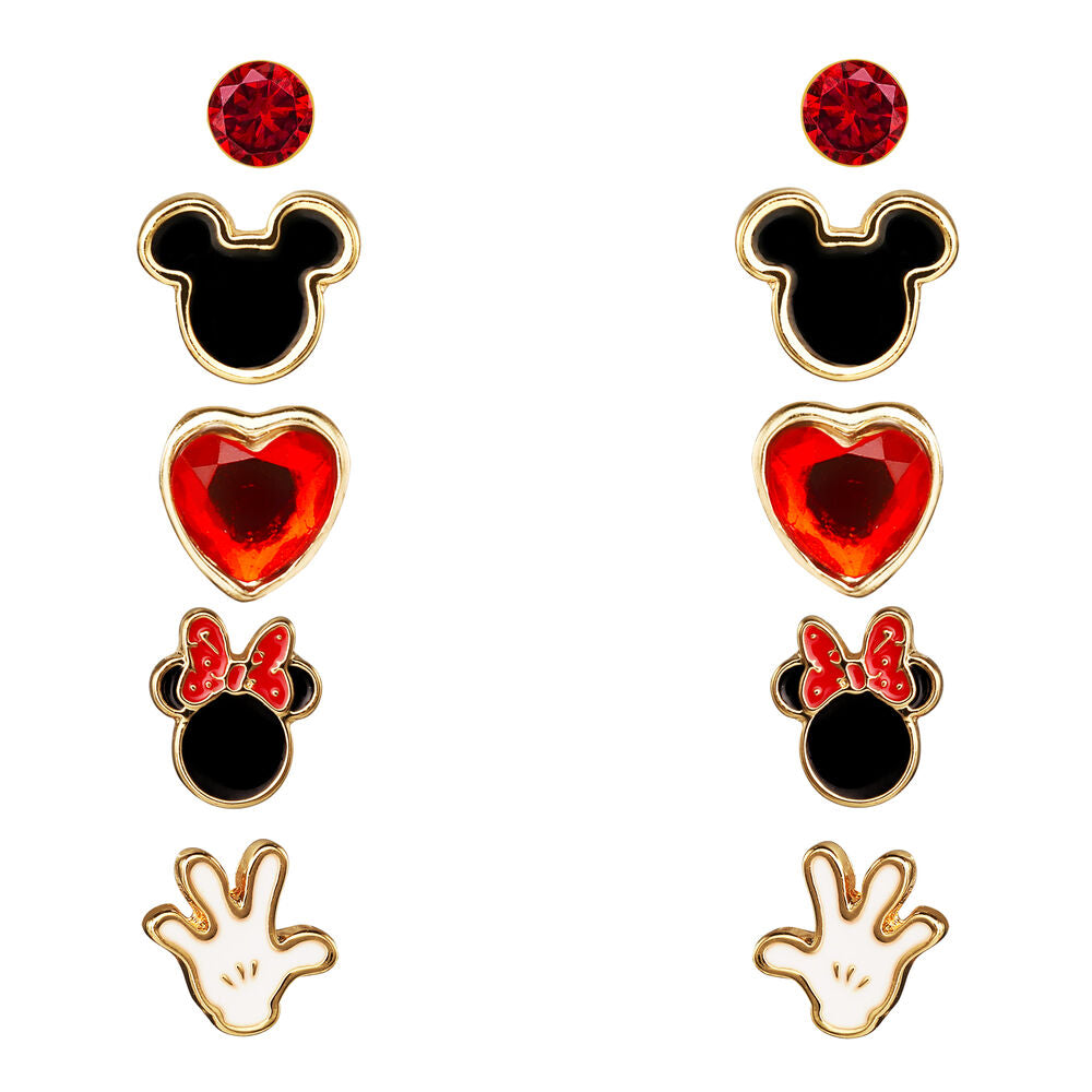 Disney Mickey &#38; Minnie Set 5 pairs of earrings