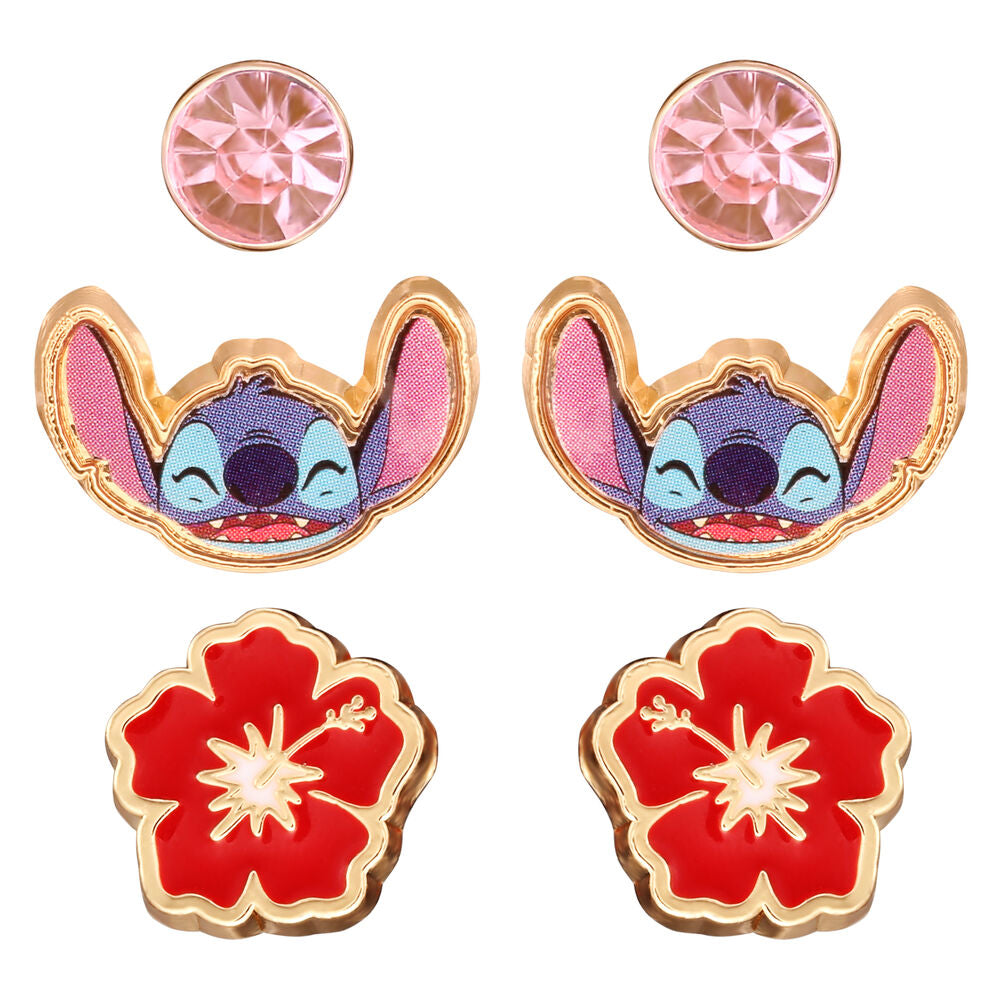Disney Stitch Set 3 pairs of earrings