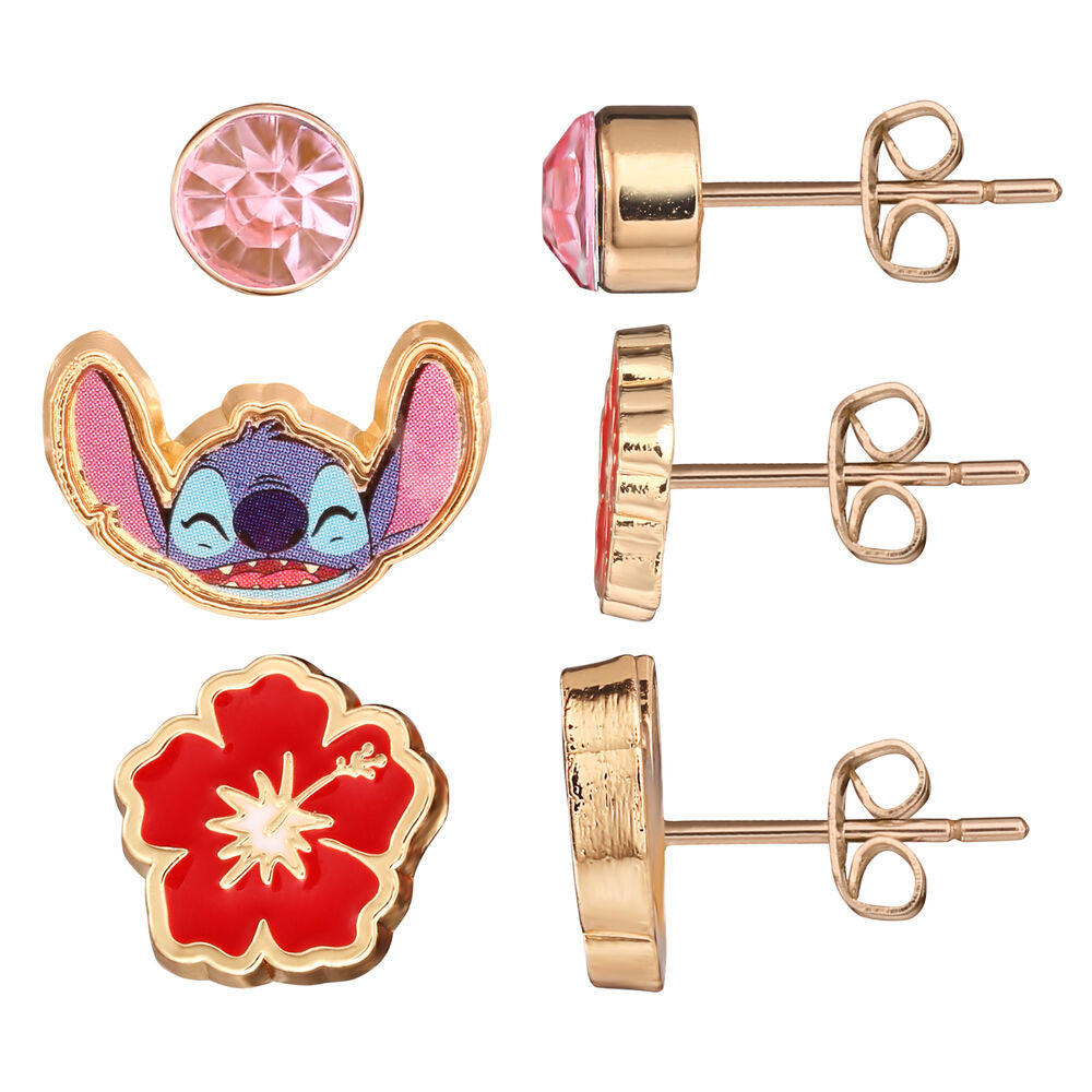 Disney Stitch Set 3 pairs of earrings
