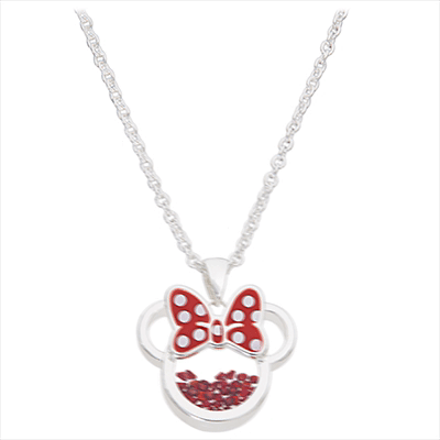 Disney Minnie July necklace silver