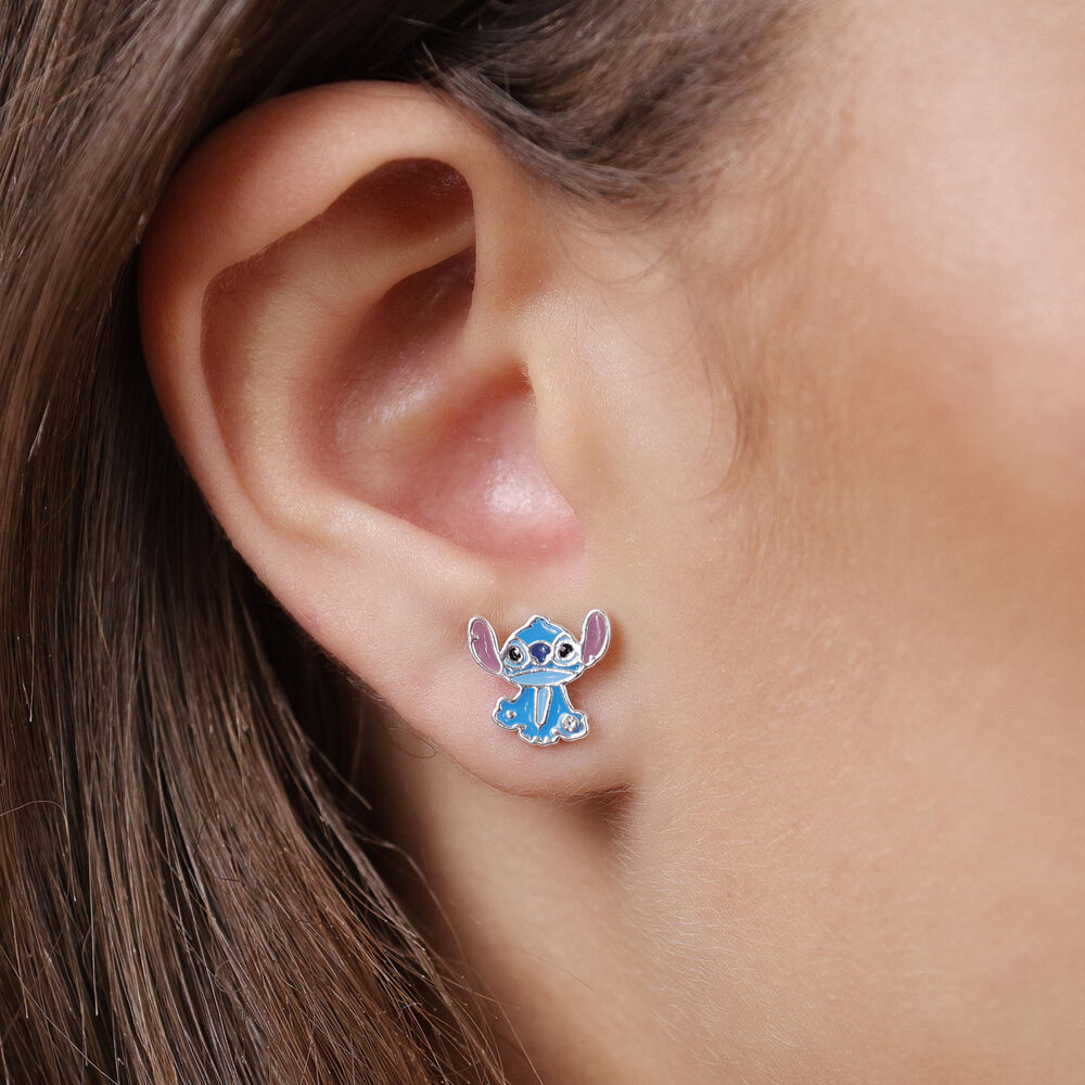 Disney Stitch earrings silver
