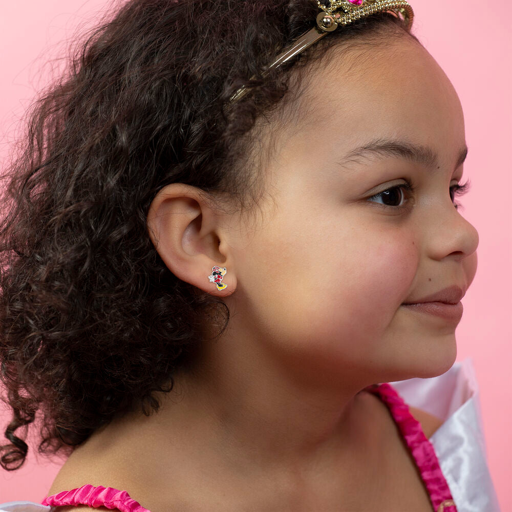 Disney Mickey &#38; Minnie earrings + jewellery plate