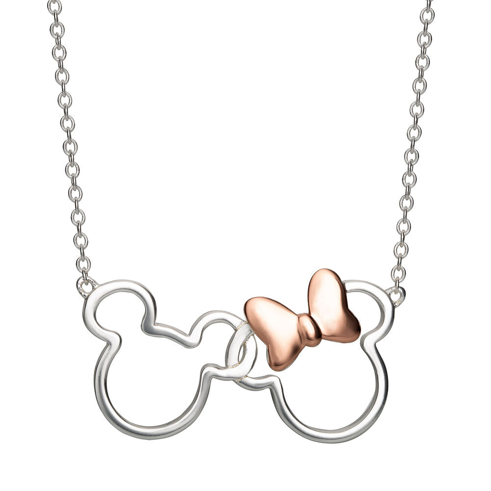 Disney Mickey &#38; Minnie necklace silver