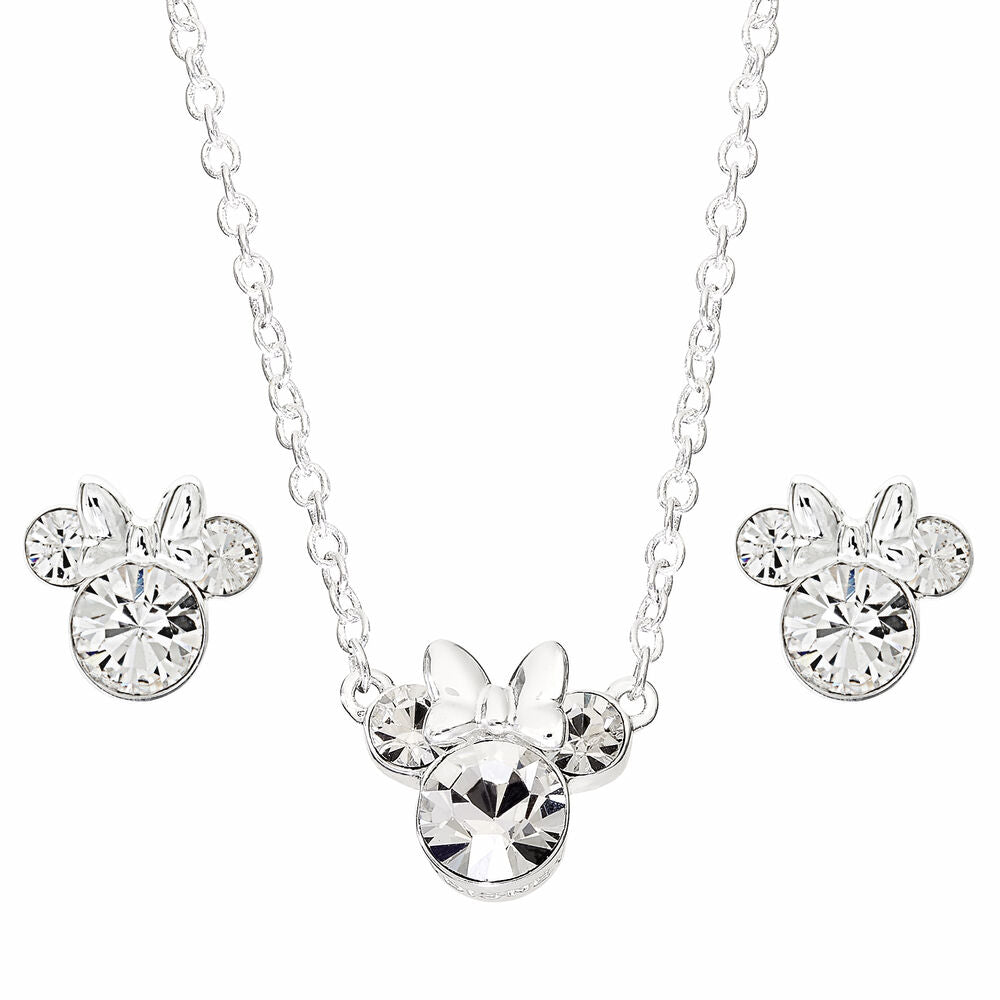 Disney Minnie Set necklace + earrings silver