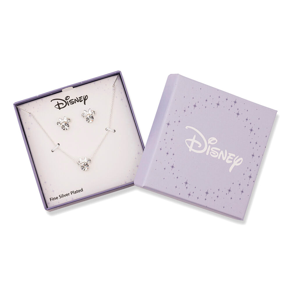 Disney Minnie Set necklace + earrings silver