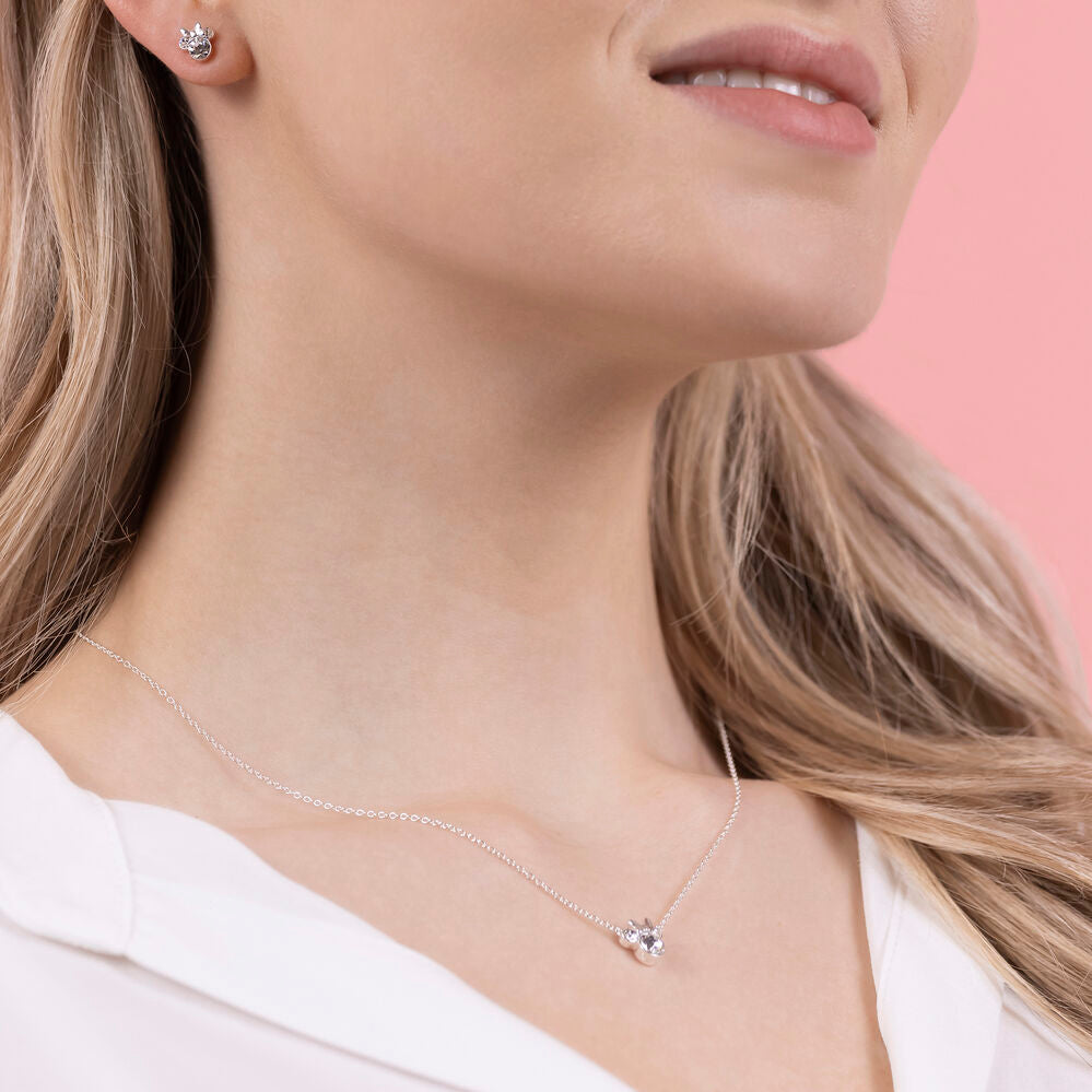 Disney Minnie Set necklace + earrings silver