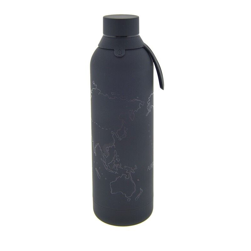 Black World Map Thermal bottle 710ml