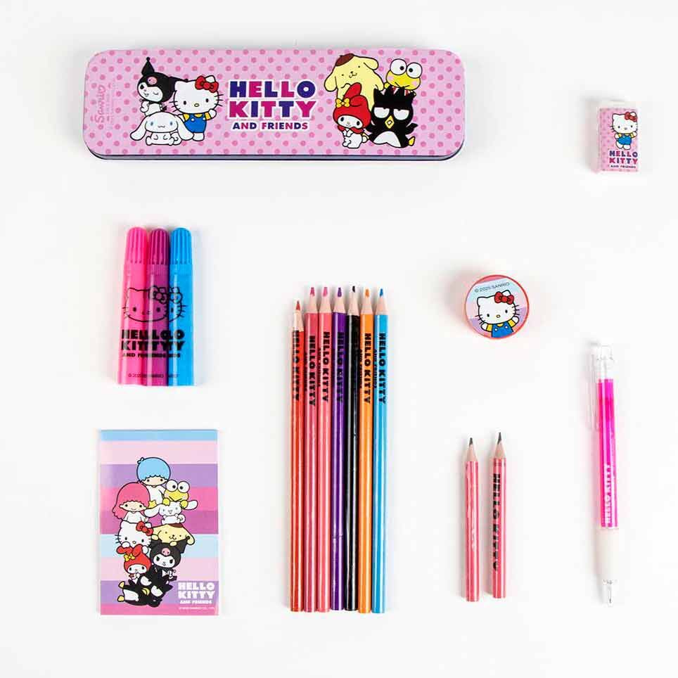 Hello Kitty colouring stationery set