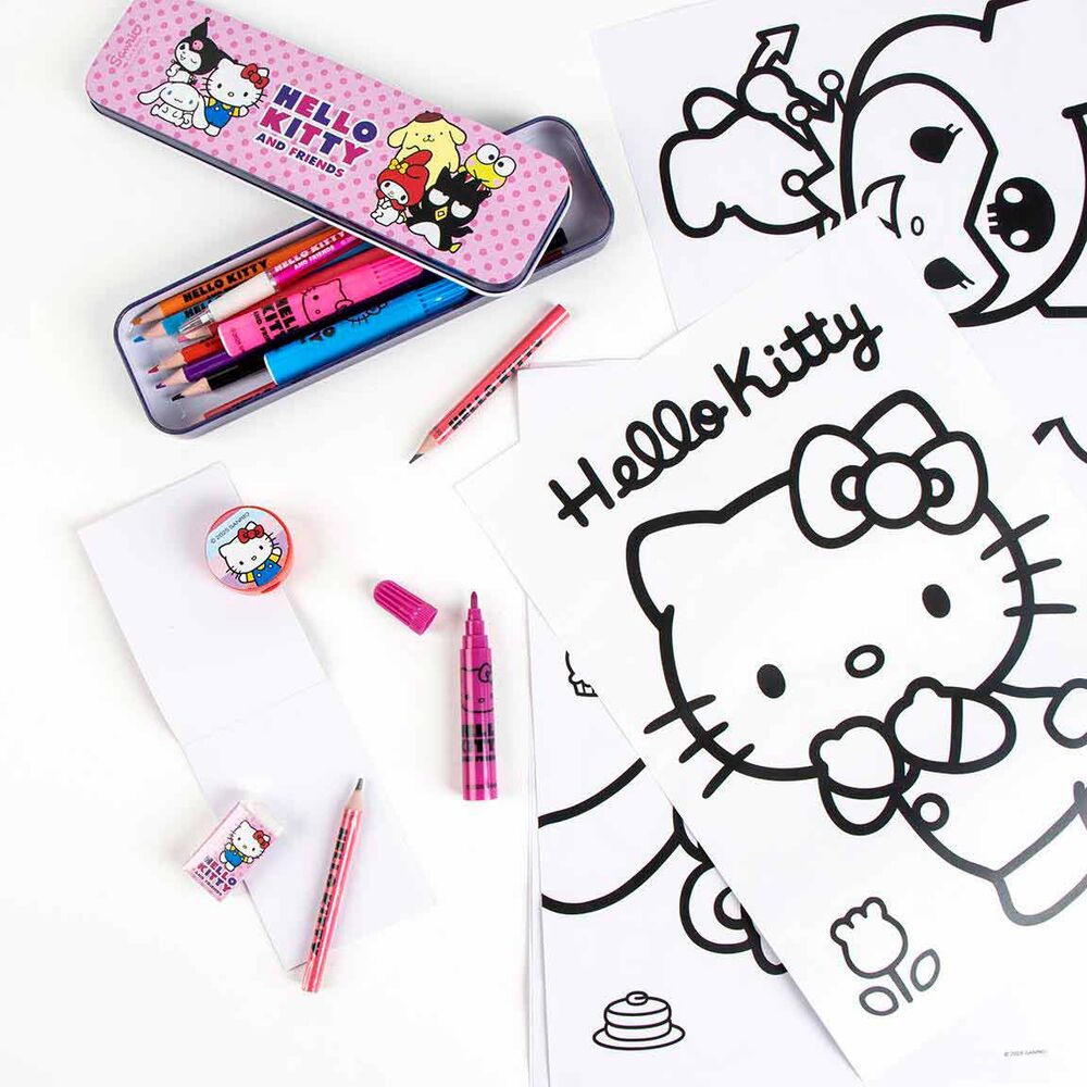Hello Kitty colouring stationery set