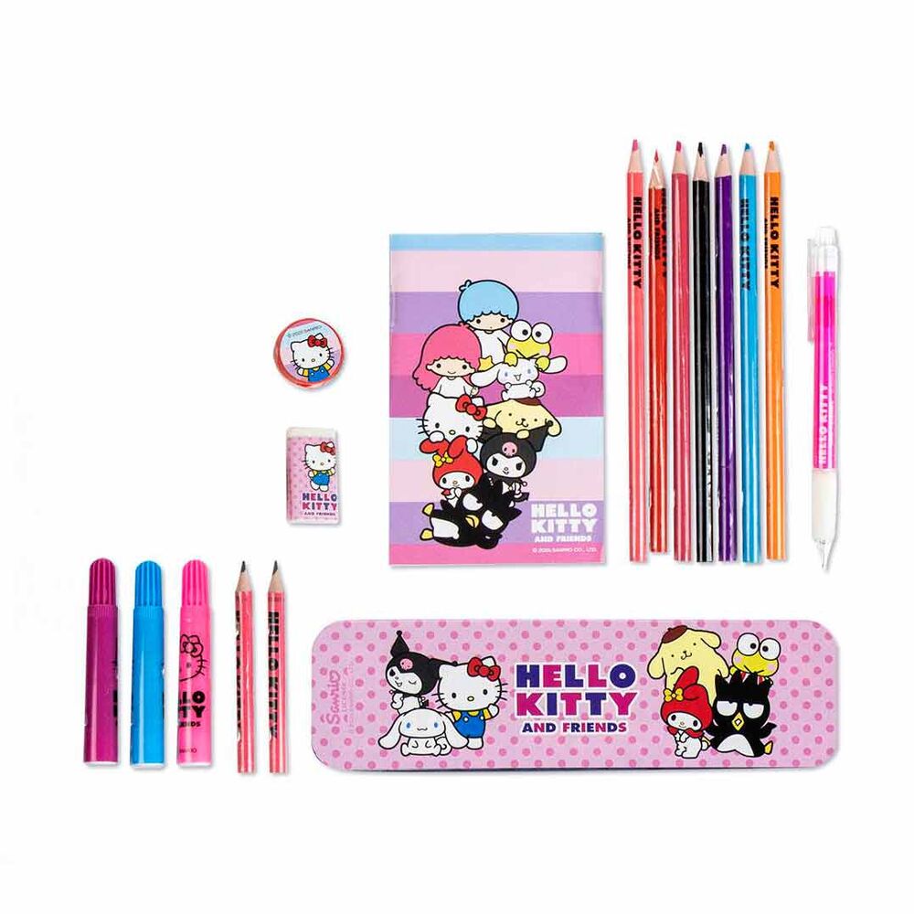 Hello Kitty colouring stationery set