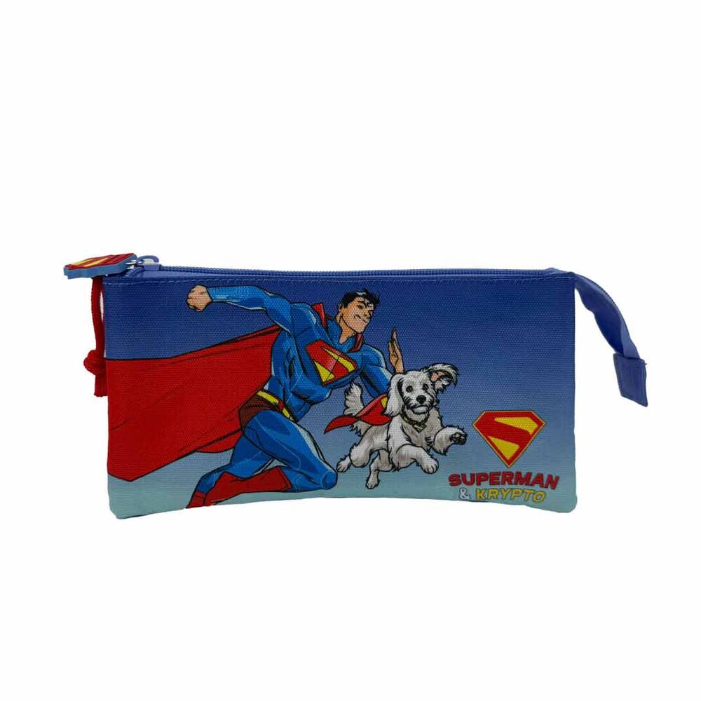 DC Comics Superman & Krypto triple pencil case