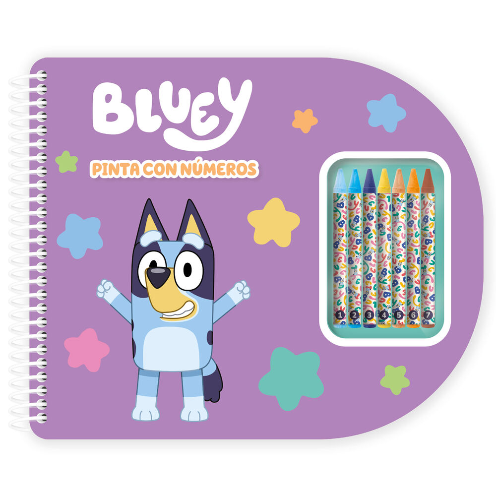 Bluey paint with numbers notebook