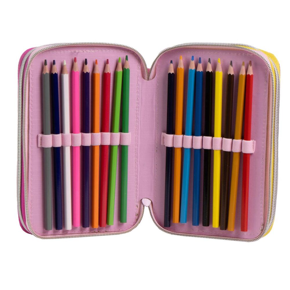 Barbie triple pencil case
