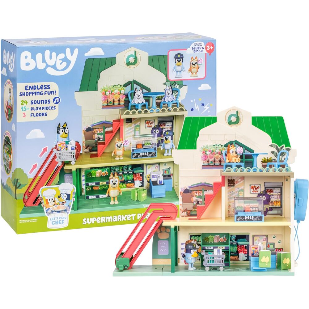 Bluey supermarket playset + figures