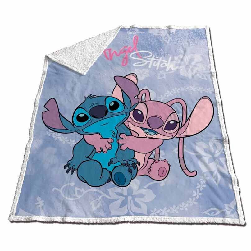 Disney Stitch &#38; Angel Coral sherpa blanket 130x170cm