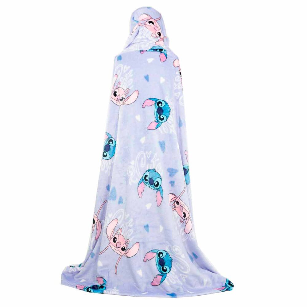 Disney Stitch Coral hooded blanket 120x150cm