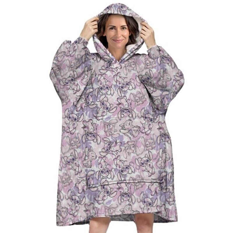 Disney Stitch Angel oversize sweatshirt coat adult coral